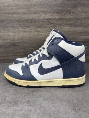 Vintage Nike Dunk High Villanova Mens Size 9.5 Villanova Blue White Navy 2004